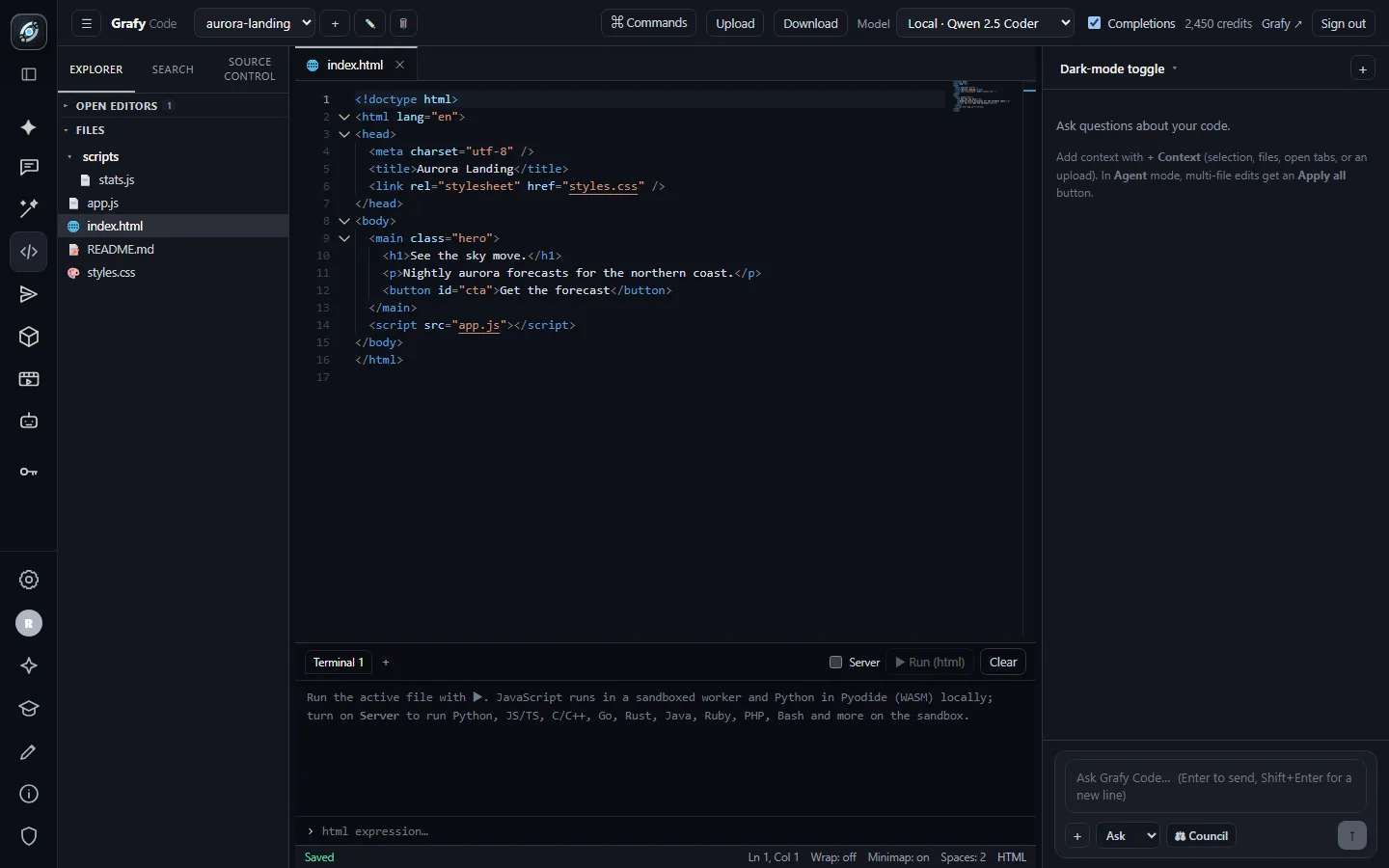 The Grafy Code workbench