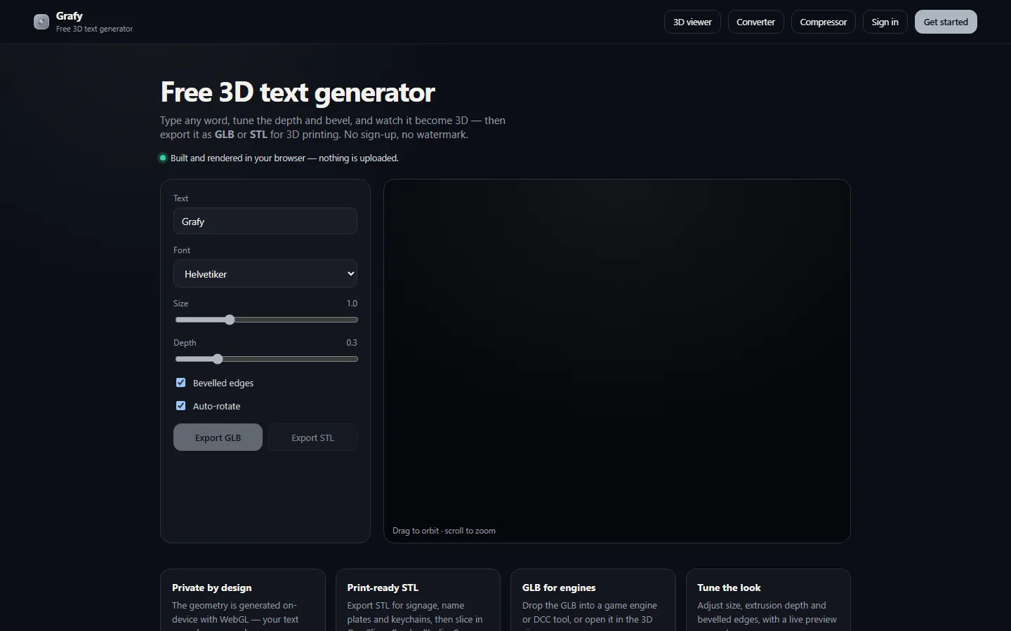 The free 3D text generator